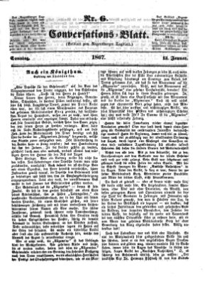 Regensburger Conversations-Blatt (Regensburger Tagblatt) Sonntag 13. Januar 1867