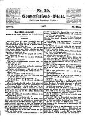Regensburger Conversations-Blatt (Regensburger Tagblatt) Freitag 22. März 1867