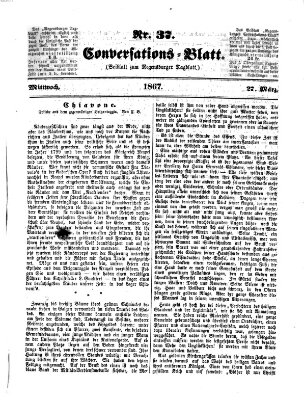 Regensburger Conversations-Blatt (Regensburger Tagblatt) Mittwoch 27. März 1867