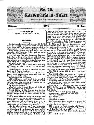 Regensburger Conversations-Blatt (Regensburger Tagblatt) Mittwoch 19. Juni 1867