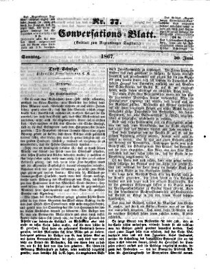 Regensburger Conversations-Blatt (Regensburger Tagblatt) Sonntag 30. Juni 1867