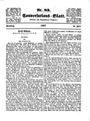Regensburger Conversations-Blatt (Regensburger Tagblatt) Sonntag 14. Juli 1867