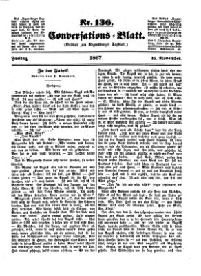 Regensburger Conversations-Blatt (Regensburger Tagblatt) Freitag 15. November 1867