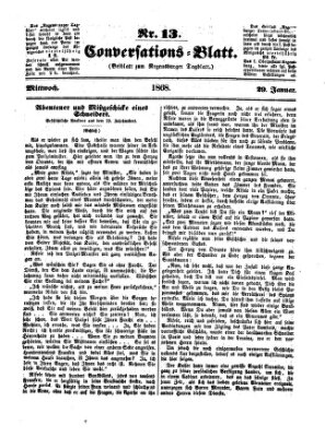 Regensburger Conversations-Blatt (Regensburger Tagblatt) Mittwoch 29. Januar 1868