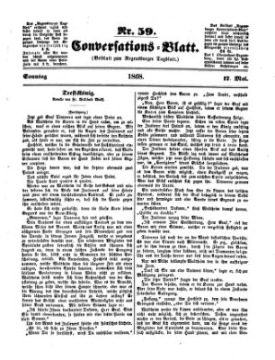 Regensburger Conversations-Blatt (Regensburger Tagblatt) Sonntag 17. Mai 1868