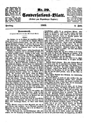 Regensburger Conversations-Blatt (Regensburger Tagblatt) Freitag 3. Juli 1868