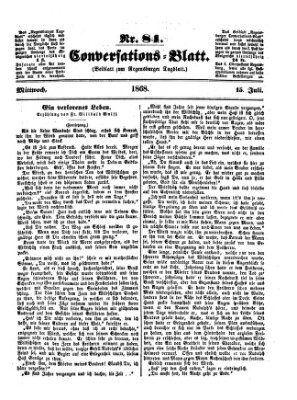 Regensburger Conversations-Blatt (Regensburger Tagblatt) Mittwoch 15. Juli 1868