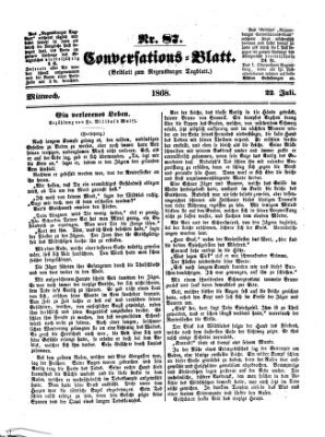Regensburger Conversations-Blatt (Regensburger Tagblatt) Mittwoch 22. Juli 1868