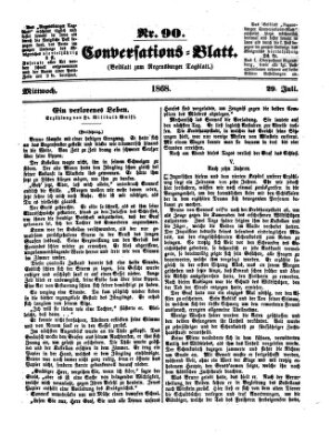 Regensburger Conversations-Blatt (Regensburger Tagblatt) Mittwoch 29. Juli 1868