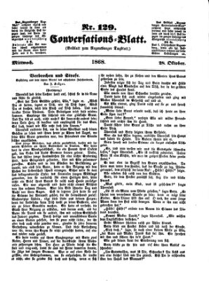 Regensburger Conversations-Blatt (Regensburger Tagblatt) Mittwoch 28. Oktober 1868