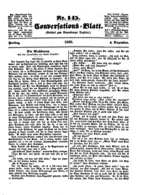 Regensburger Conversations-Blatt (Regensburger Tagblatt) Freitag 4. Dezember 1868