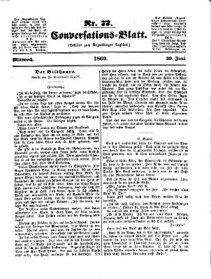 Regensburger Conversations-Blatt (Regensburger Tagblatt) Mittwoch 30. Juni 1869