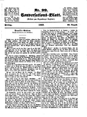 Regensburger Conversations-Blatt (Regensburger Tagblatt) Freitag 20. August 1869