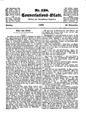 Regensburger Conversations-Blatt (Regensburger Tagblatt) Freitag 19. November 1869