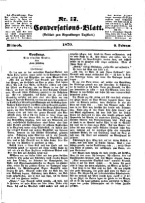 Regensburger Conversations-Blatt (Regensburger Tagblatt) Mittwoch 9. Februar 1870
