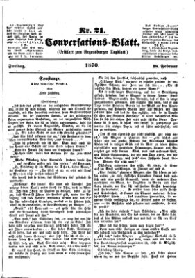 Regensburger Conversations-Blatt (Regensburger Tagblatt) Freitag 18. Februar 1870