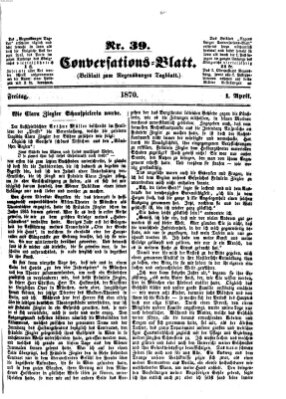 Regensburger Conversations-Blatt (Regensburger Tagblatt) Freitag 1. April 1870