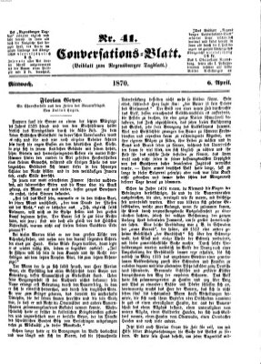 Regensburger Conversations-Blatt (Regensburger Tagblatt) Mittwoch 6. April 1870