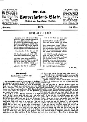 Regensburger Conversations-Blatt (Regensburger Tagblatt) Sonntag 29. Mai 1870