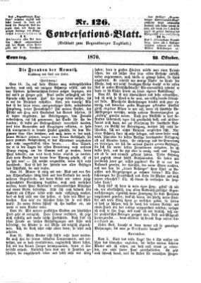 Regensburger Conversations-Blatt (Regensburger Tagblatt) Sonntag 23. Oktober 1870