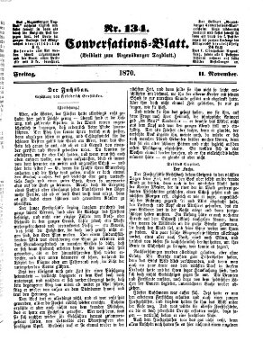 Regensburger Conversations-Blatt (Regensburger Tagblatt) Freitag 11. November 1870