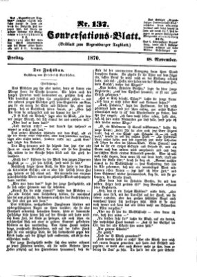 Regensburger Conversations-Blatt (Regensburger Tagblatt) Freitag 18. November 1870