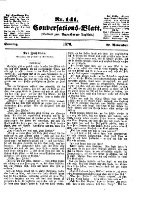 Regensburger Conversations-Blatt (Regensburger Tagblatt) Sonntag 27. November 1870