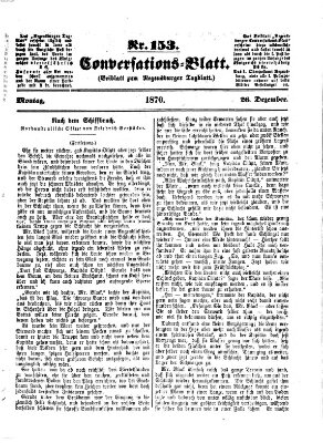 Regensburger Conversations-Blatt (Regensburger Tagblatt) Montag 26. Dezember 1870