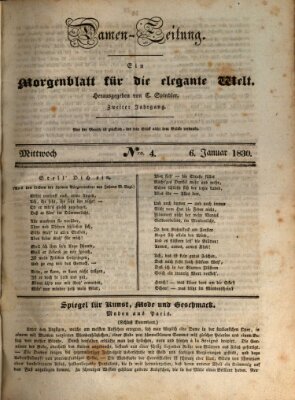 Damen-Zeitung Mittwoch 6. Januar 1830