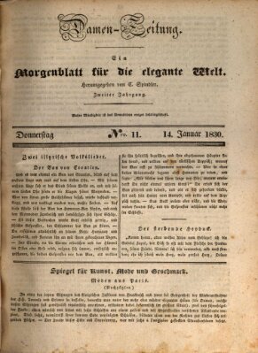 Damen-Zeitung Donnerstag 14. Januar 1830