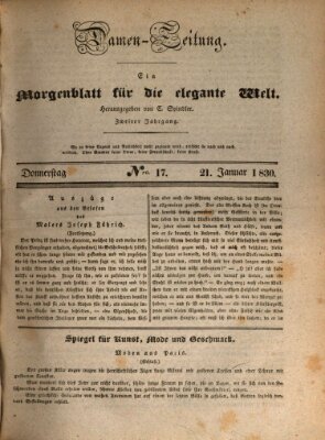 Damen-Zeitung Donnerstag 21. Januar 1830