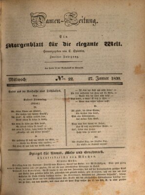 Damen-Zeitung Mittwoch 27. Januar 1830