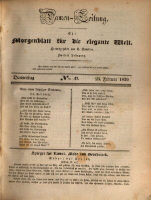 Damen-Zeitung Donnerstag 25. Februar 1830