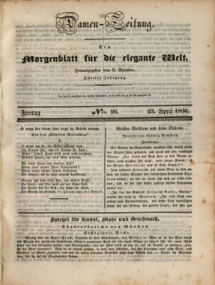 Damen-Zeitung Freitag 23. April 1830