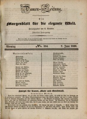 Damen-Zeitung Montag 7. Juni 1830