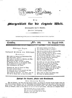 Damen-Zeitung Samstag 14. August 1830