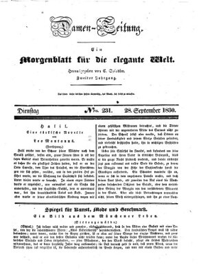 Damen-Zeitung Dienstag 28. September 1830