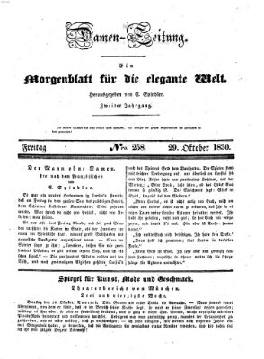 Damen-Zeitung Freitag 29. Oktober 1830