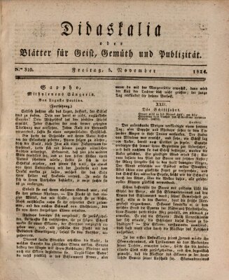 Didaskalia oder Blätter für Geist, Gemüth und Publizität (Didaskalia) Freitag 5. November 1824