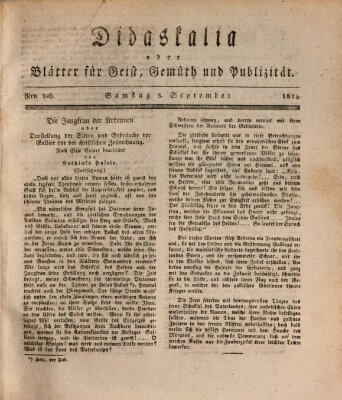 Didaskalia oder Blätter für Geist, Gemüth und Publizität (Didaskalia) Samstag 3. September 1825
