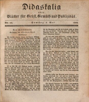 Didaskalia oder Blätter für Geist, Gemüth und Publizität (Didaskalia) Samstag 6. Mai 1826