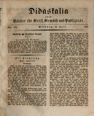 Didaskalia oder Blätter für Geist, Gemüth und Publizität (Didaskalia) Dienstag 28. Juli 1829
