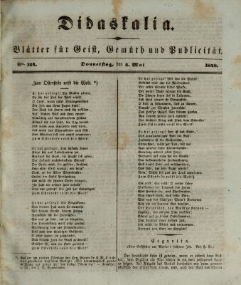 Didaskalia Donnerstag 4. Mai 1848