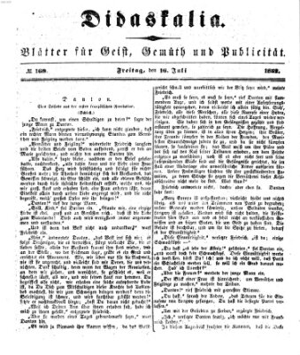 Didaskalia Freitag 16. Juli 1852