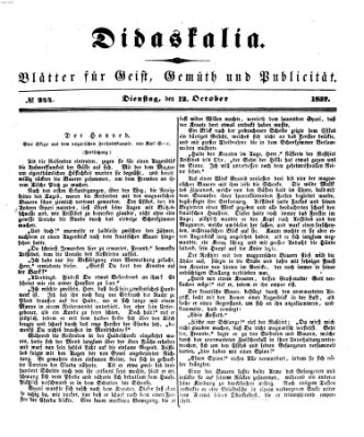 Didaskalia Dienstag 12. Oktober 1852