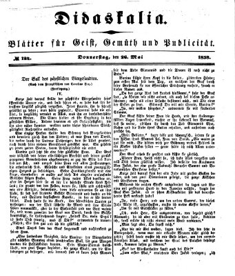 Didaskalia Donnerstag 26. Mai 1853