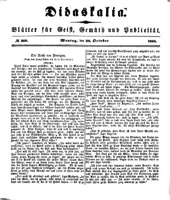Didaskalia Montag 30. Oktober 1854