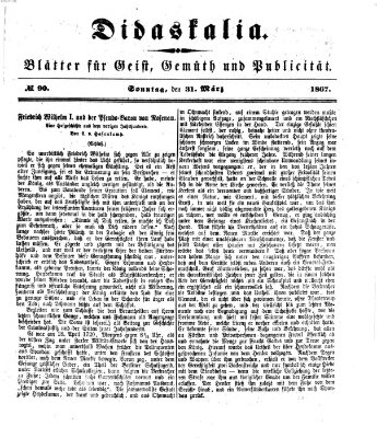 Didaskalia Sonntag 31. März 1867