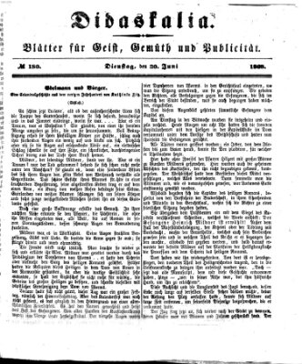 Didaskalia Dienstag 30. Juni 1868
