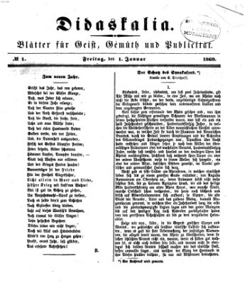 Didaskalia Freitag 1. Januar 1869